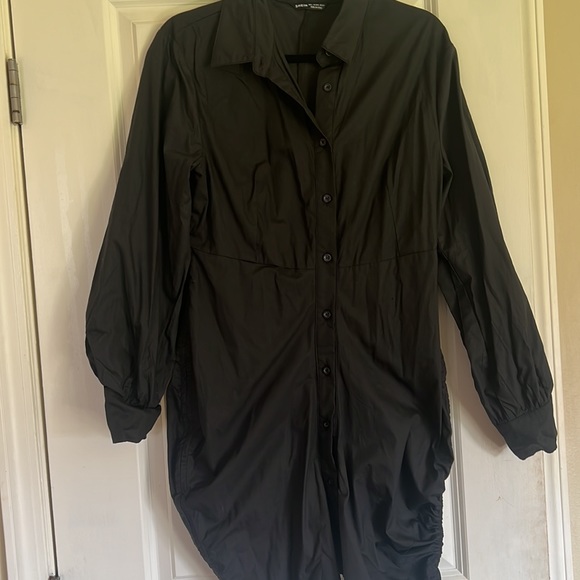 Never worn black dress with tie touching on sides. - Picture 2 of 4